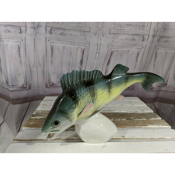 Royal Dux Yellow Perch Fish Porcelain Figurine Cze